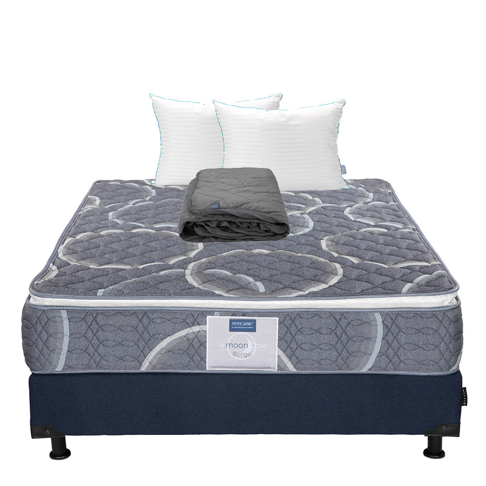 Colchón Restonic Bongo con Box con Ropa de Cama
