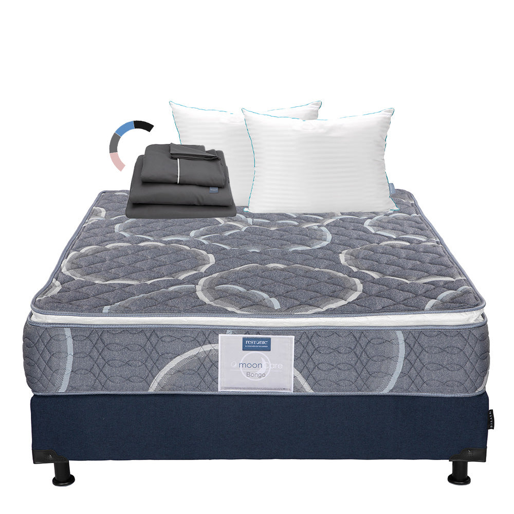Colchón Restonic Bongo con Box con Ropa de Cama