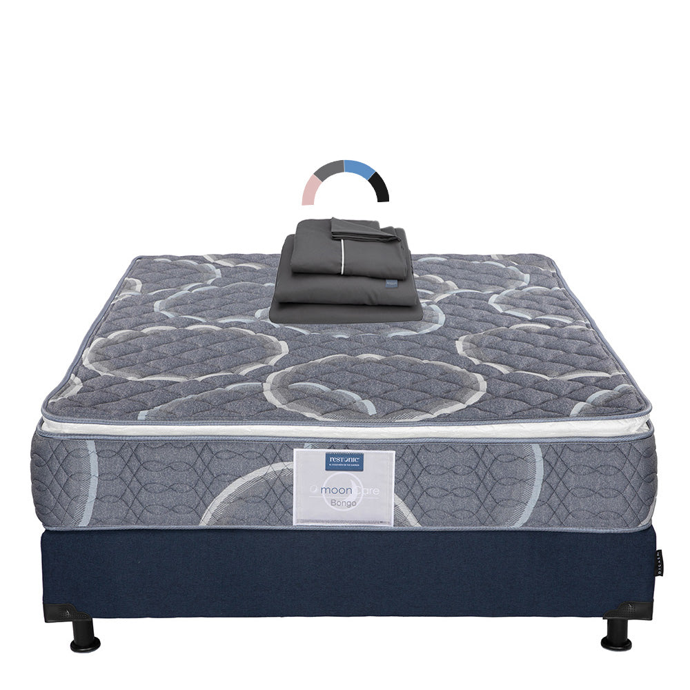 Colchón Restonic Bongo con Box con Ropa de Cama