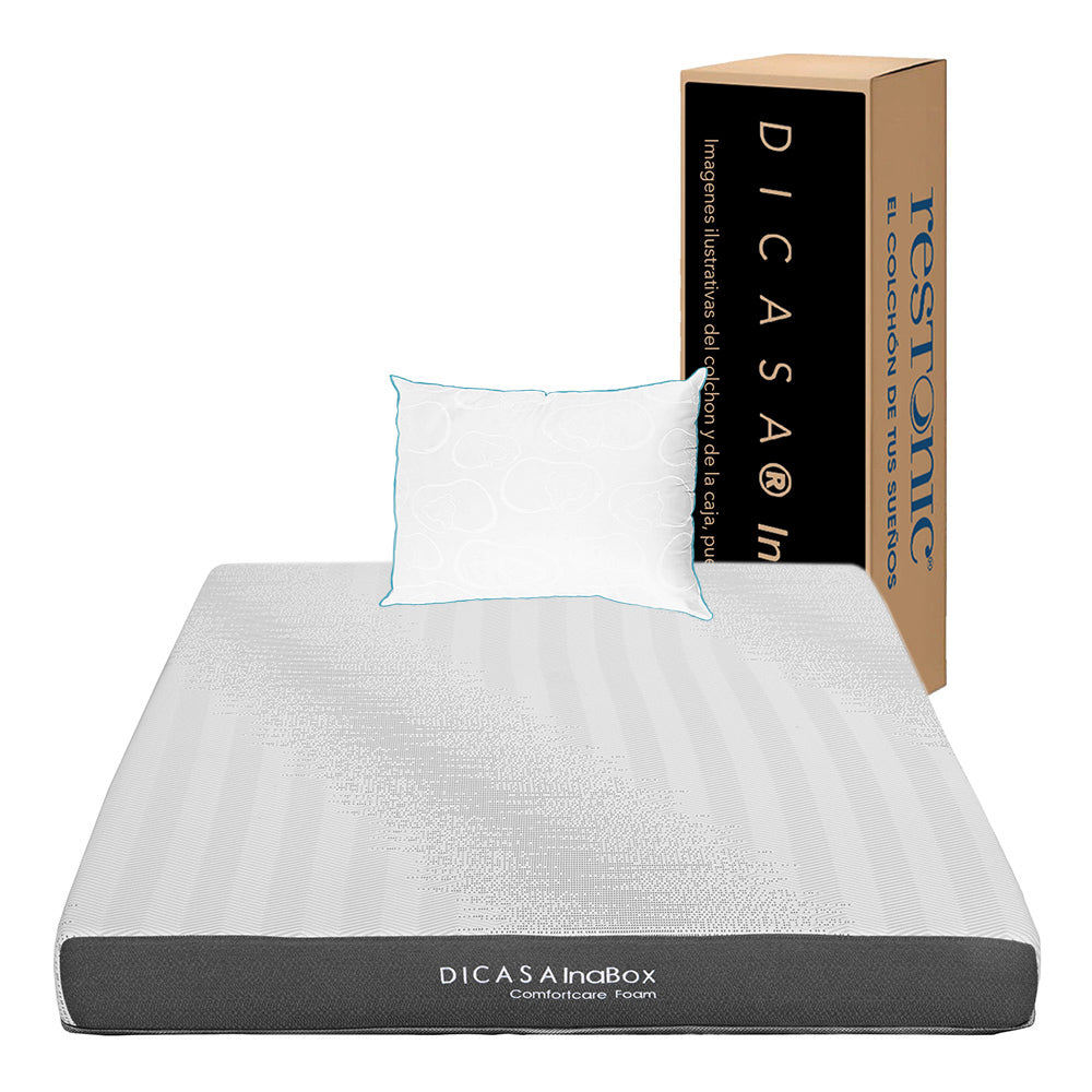 Colchón Restonic InaBox con Ropa de Cama