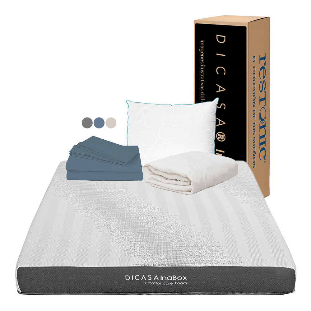 Colchón Restonic InaBox con Ropa de Cama