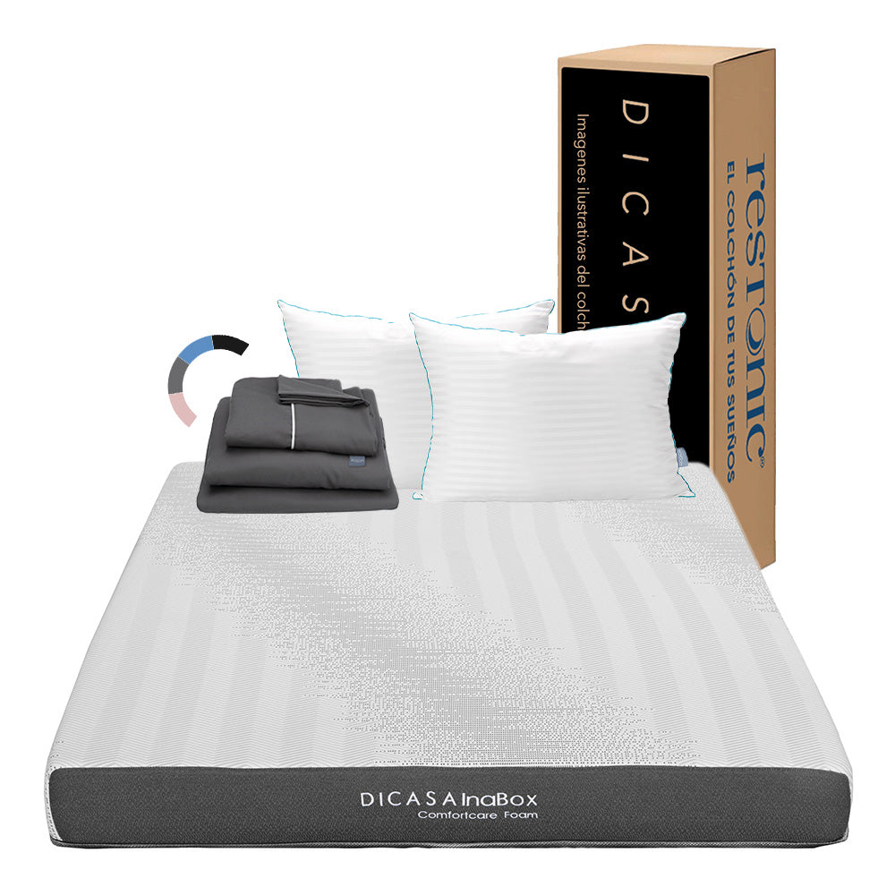 Colchón Restonic InaBox con Ropa de Cama