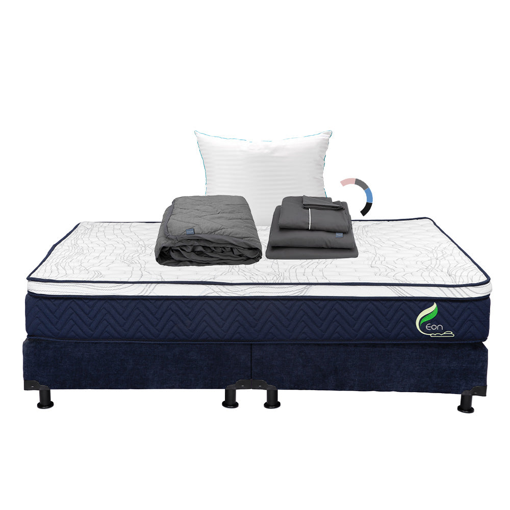 Colchón Eon  con box con Ropa de Cama