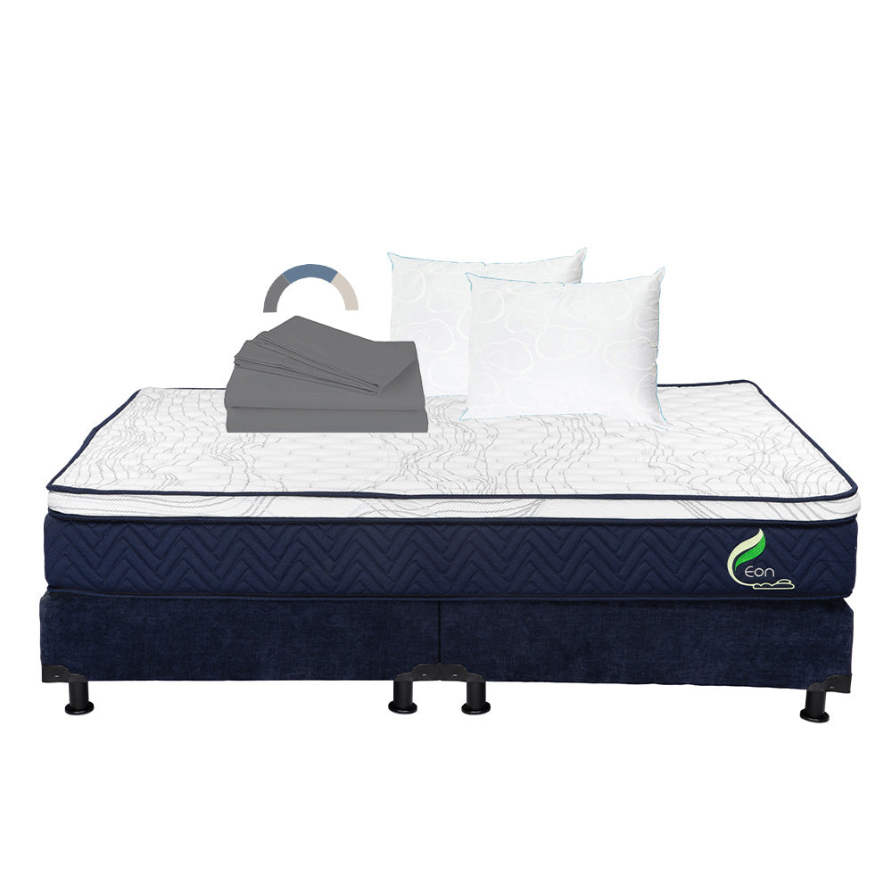 Colchón Eon  con box con Ropa de Cama