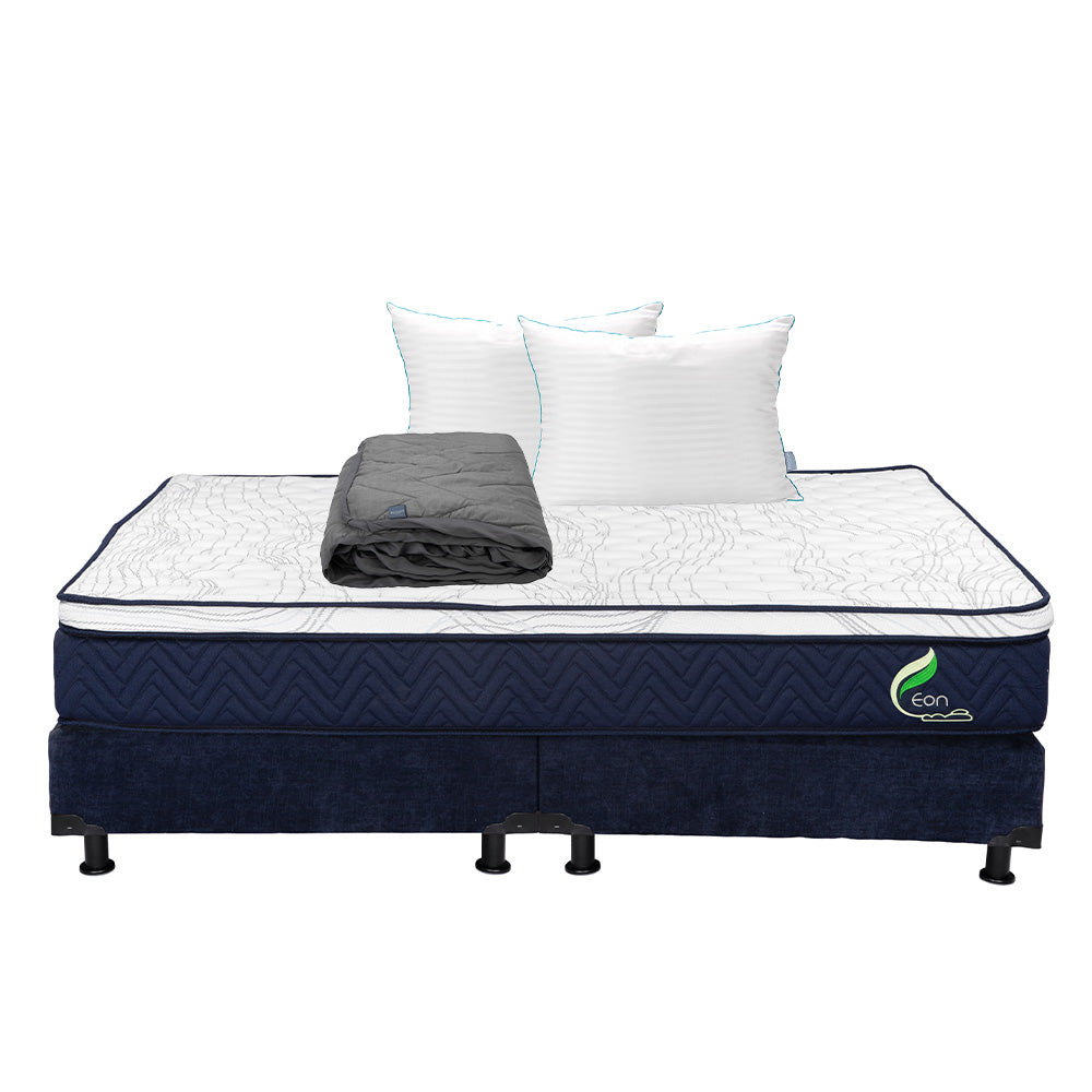 Colchón Eon  con box con Ropa de Cama
