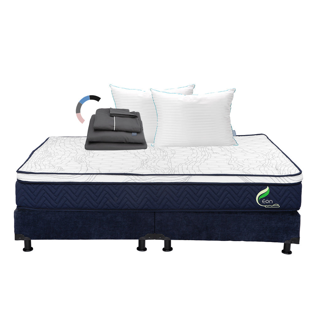 Colchón Eon  con box con Ropa de Cama