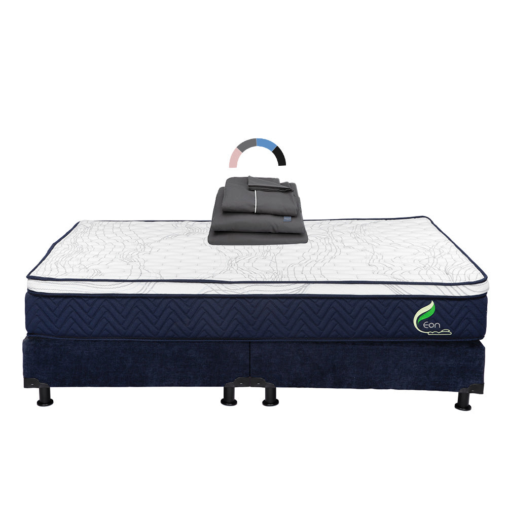 Colchón Eon  con box con Ropa de Cama