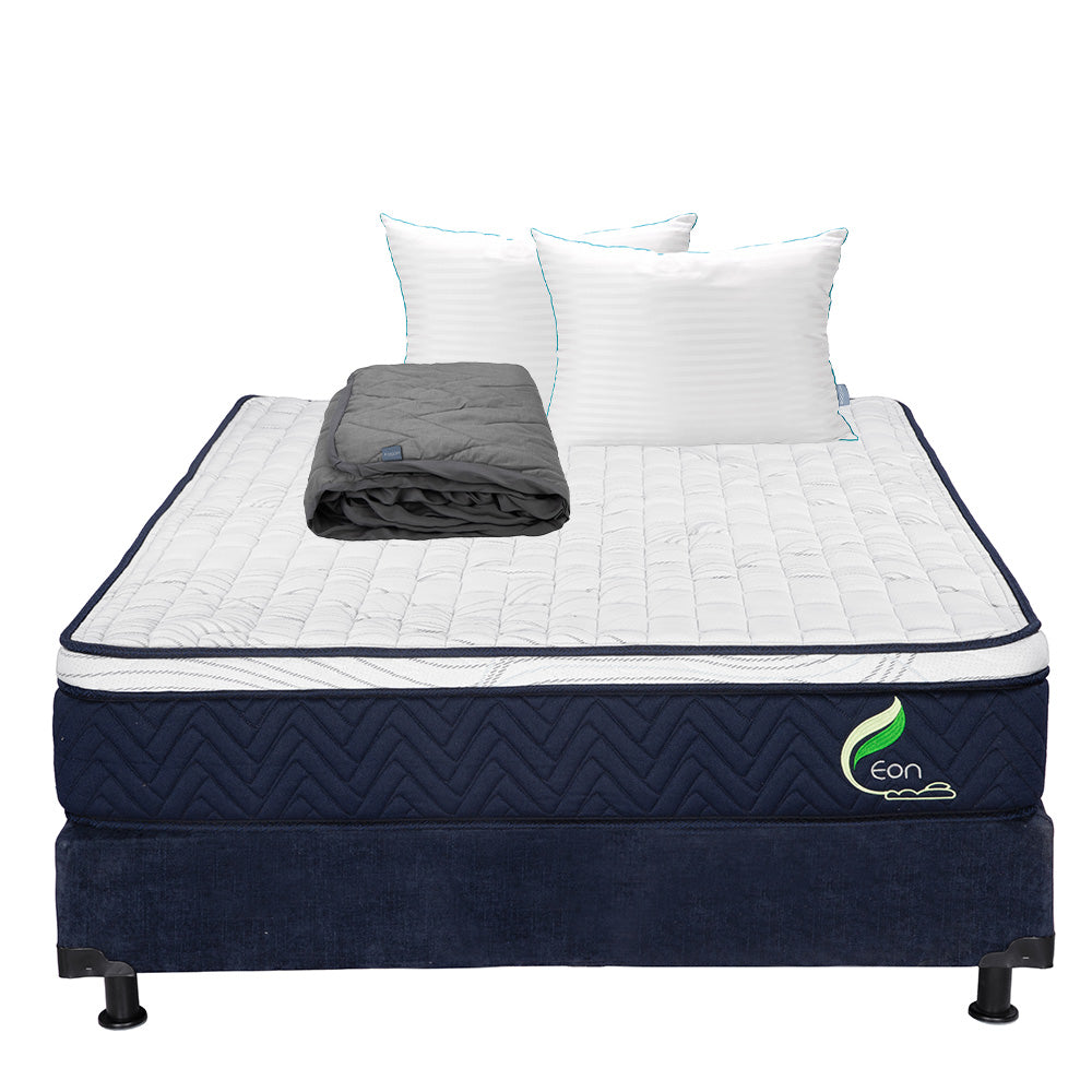 Colchón Eon  con box con Ropa de Cama