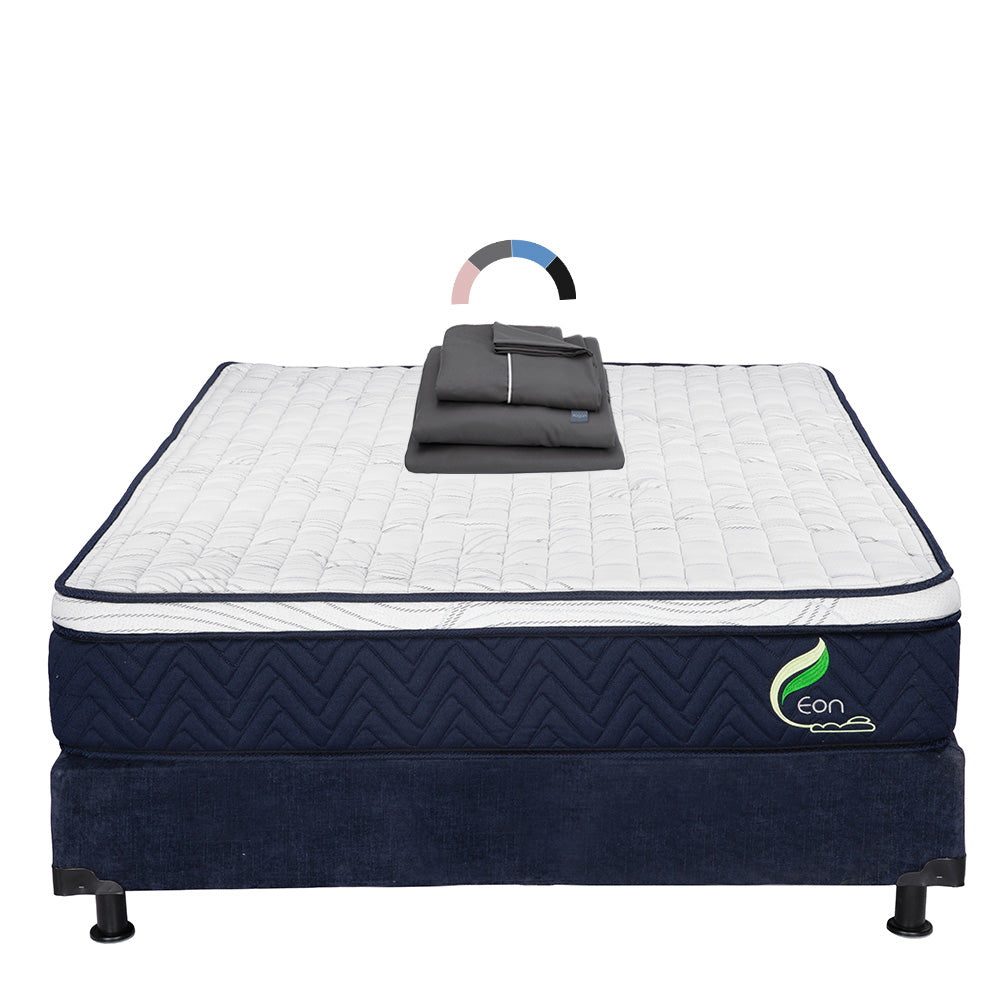 Colchón Eon  con box con Ropa de Cama