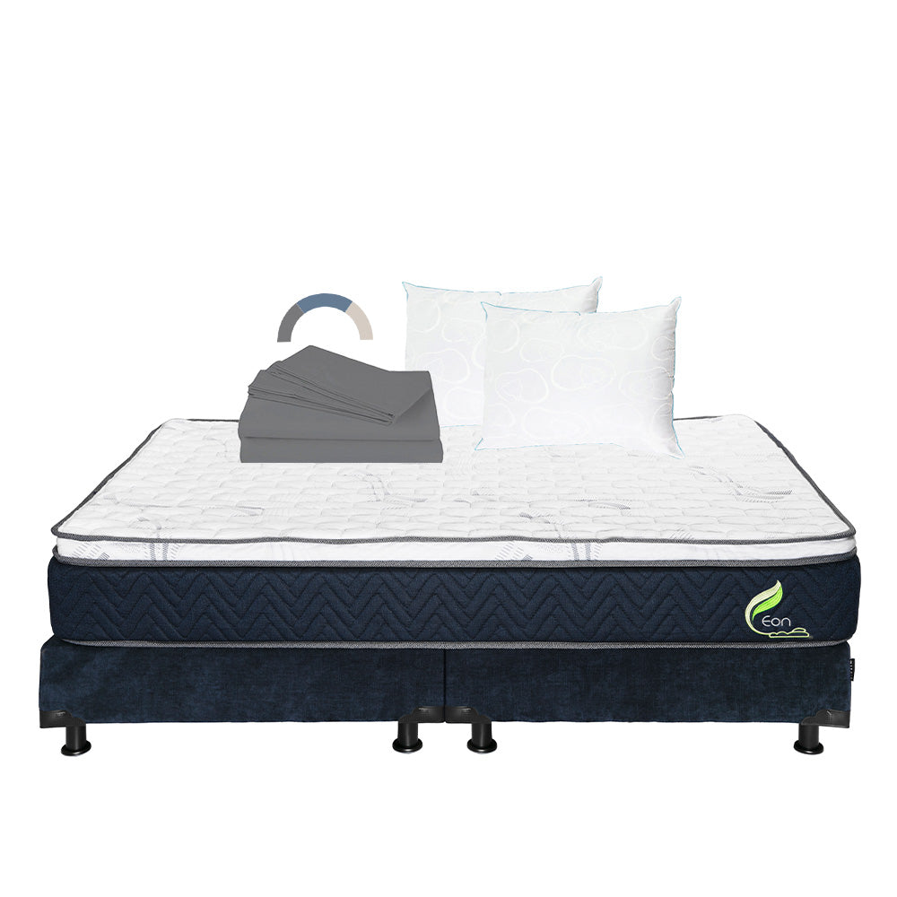 Colchón Eon  con box con Ropa de Cama