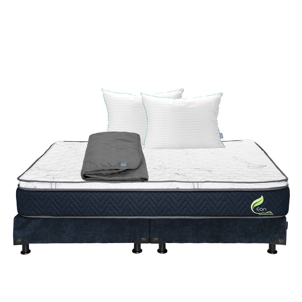 Colchón Eon  con box con Ropa de Cama