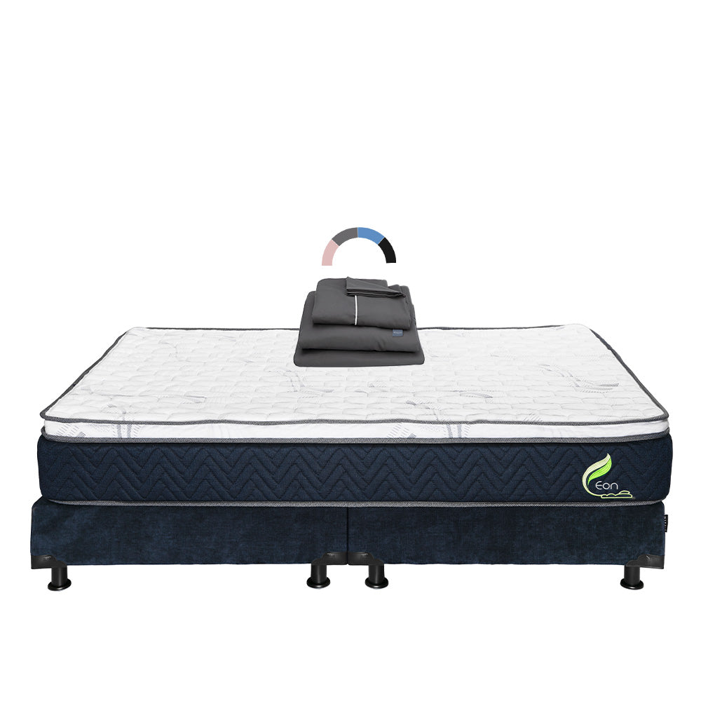 Colchón Eon  con box con Ropa de Cama