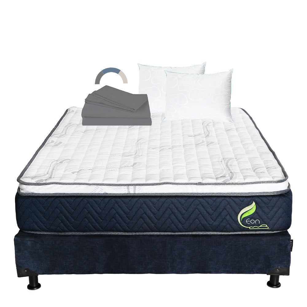 Colchón Eon  con box con Ropa de Cama