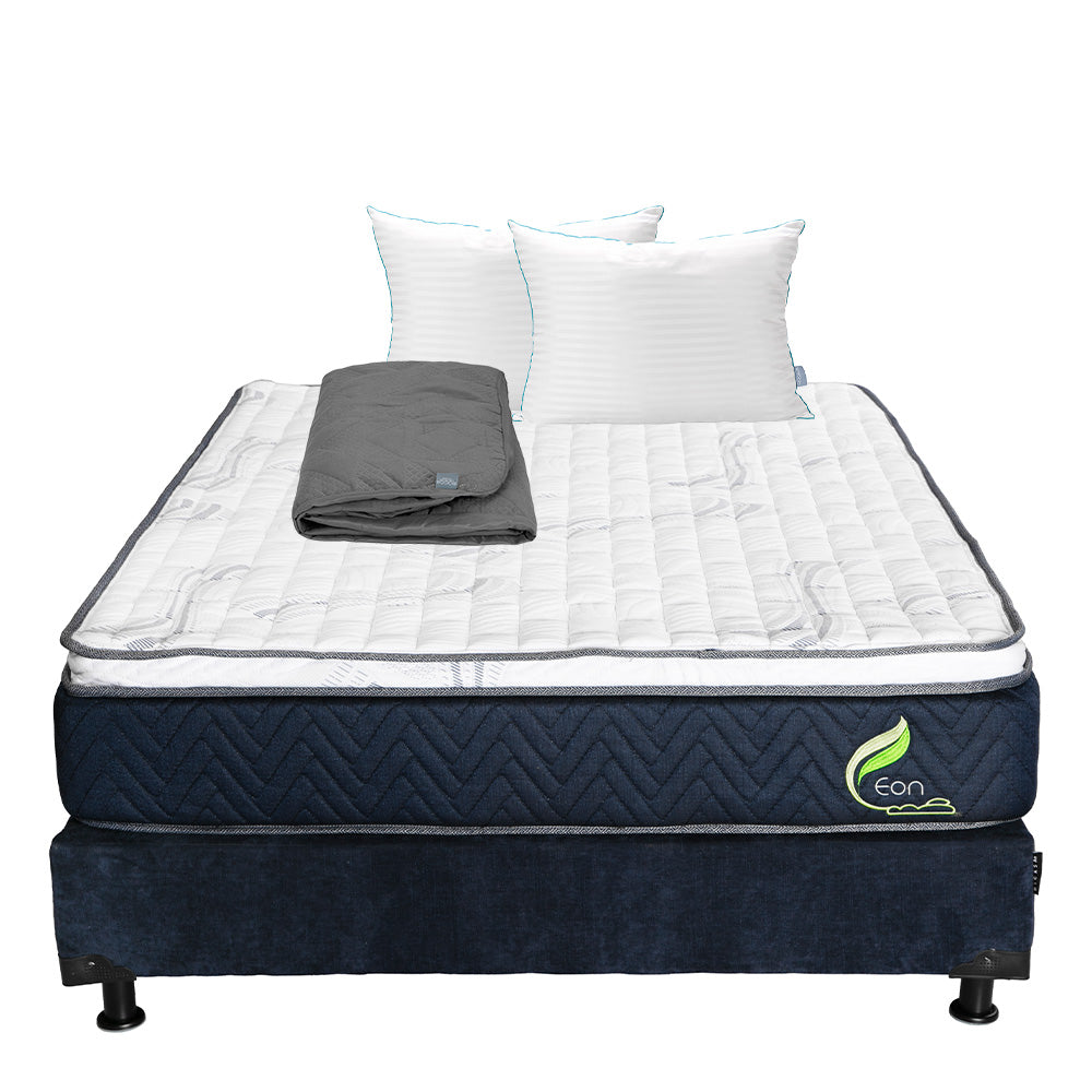Colchón Eon  con box con Ropa de Cama