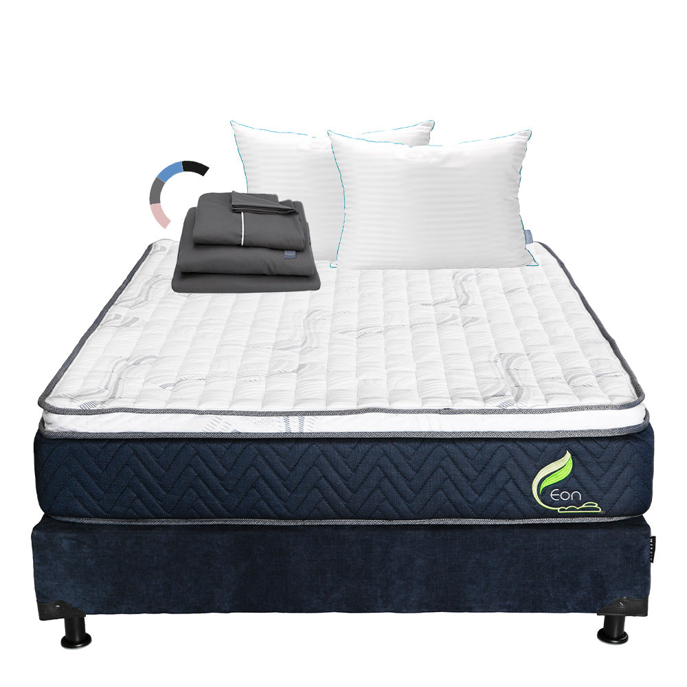 Colchón Eon  con box con Ropa de Cama