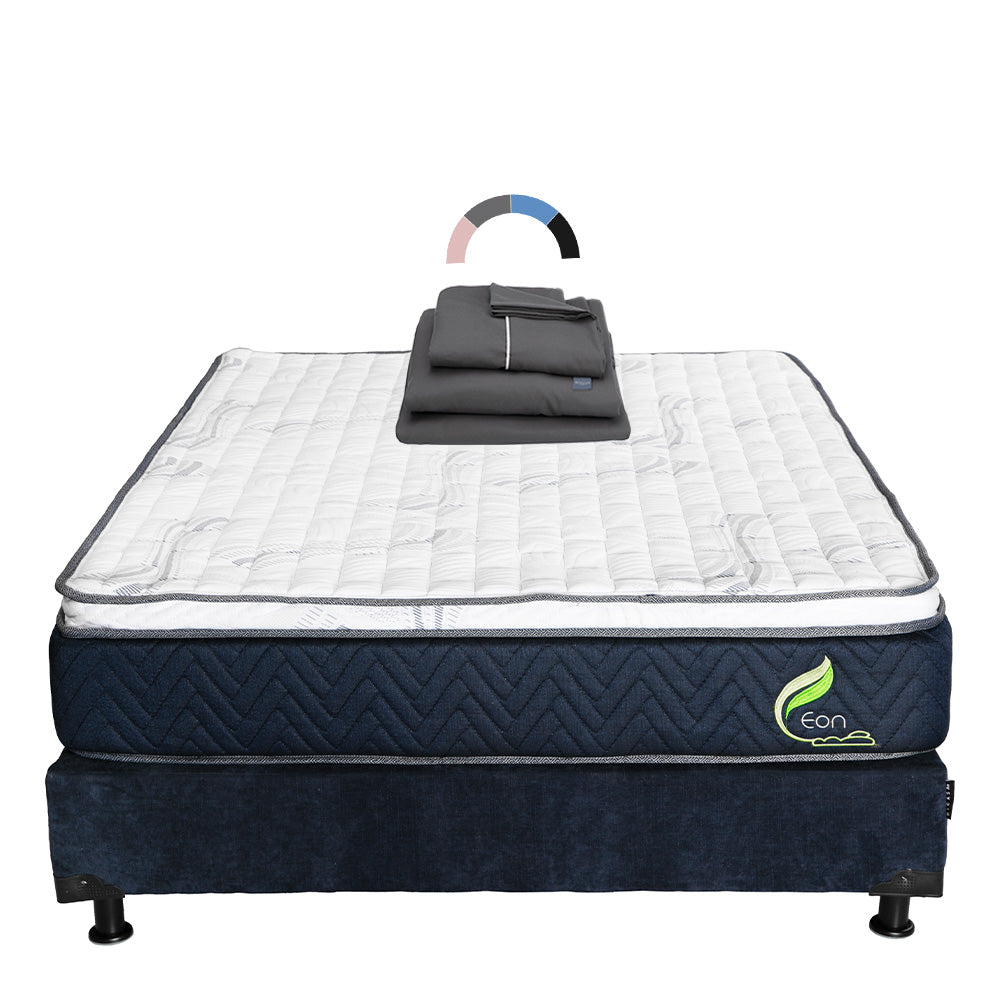 Colchón Eon  con box con Ropa de Cama