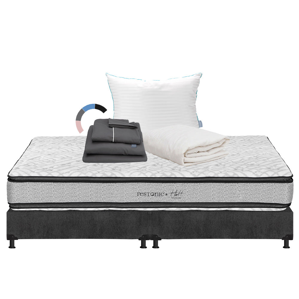 Colchón Restonic Hoff con Box con Ropa de Cama