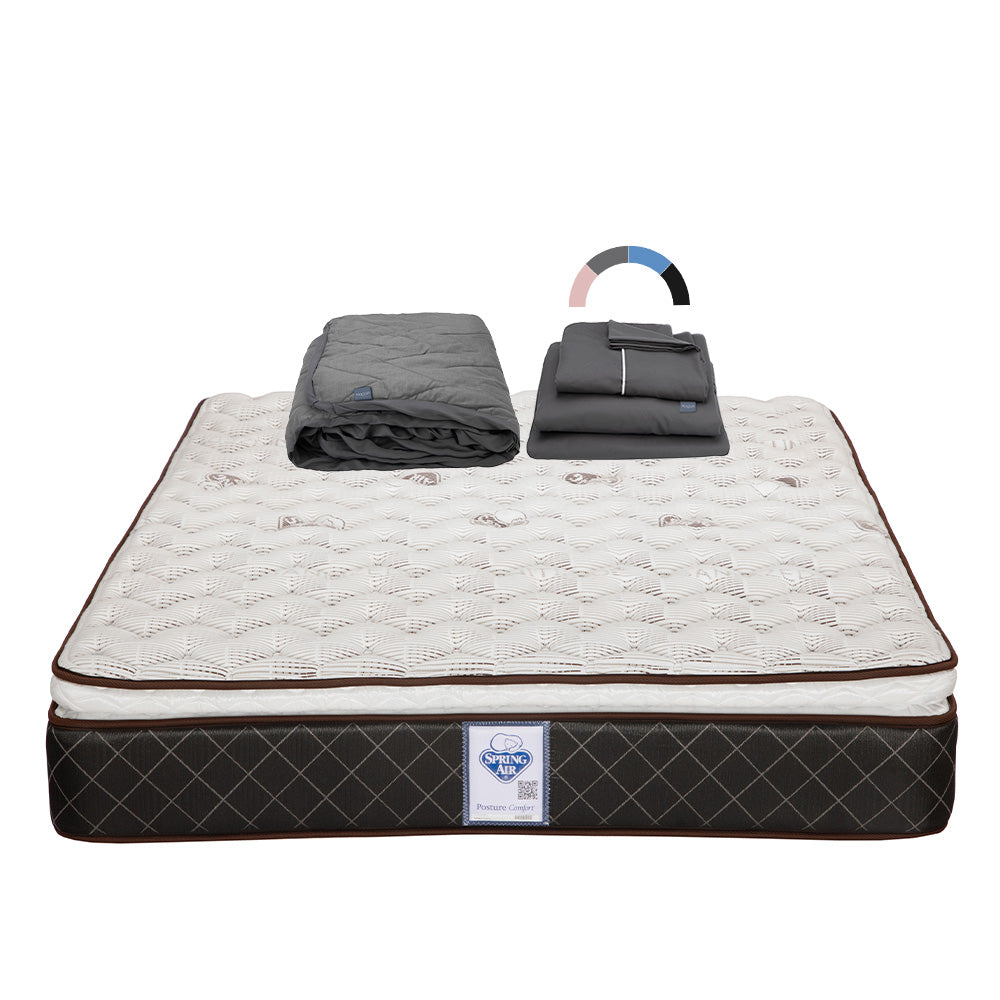 Colchón Spring Air Minesota con Ropa de Cama
