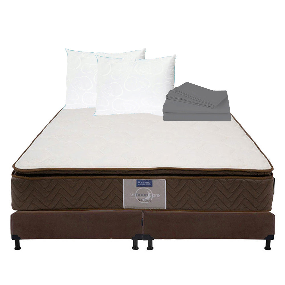 Colchón Restonic Nautilus Con Box Con Ropa de Cama