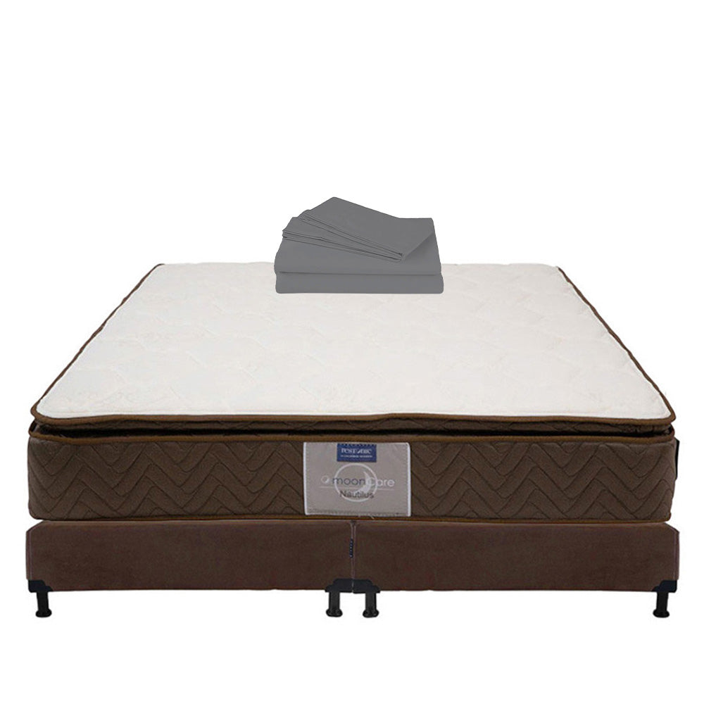 Colchón Restonic Nautilus Con Box Con Ropa de Cama