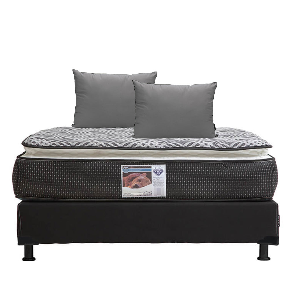 Colchón Spring Air Omega con Box con Ropa de Cama