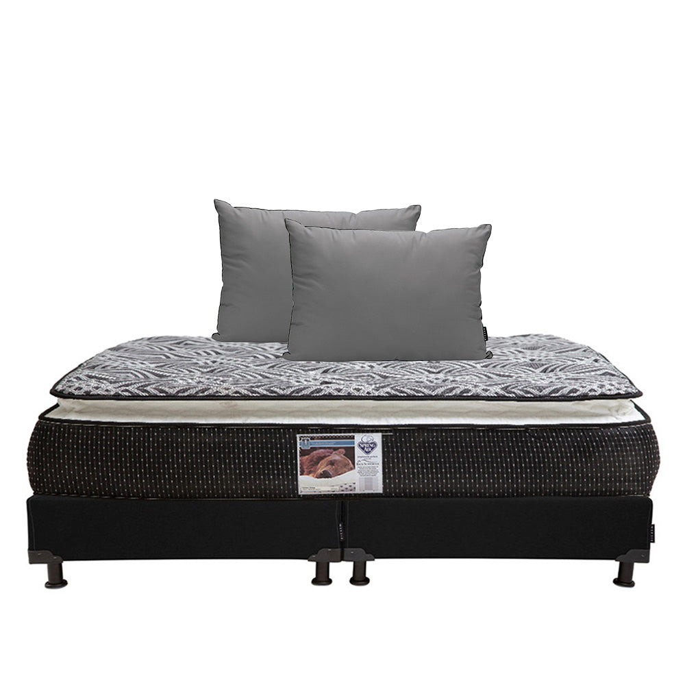 Colchón Spring Air Omega con Box con Ropa de Cama