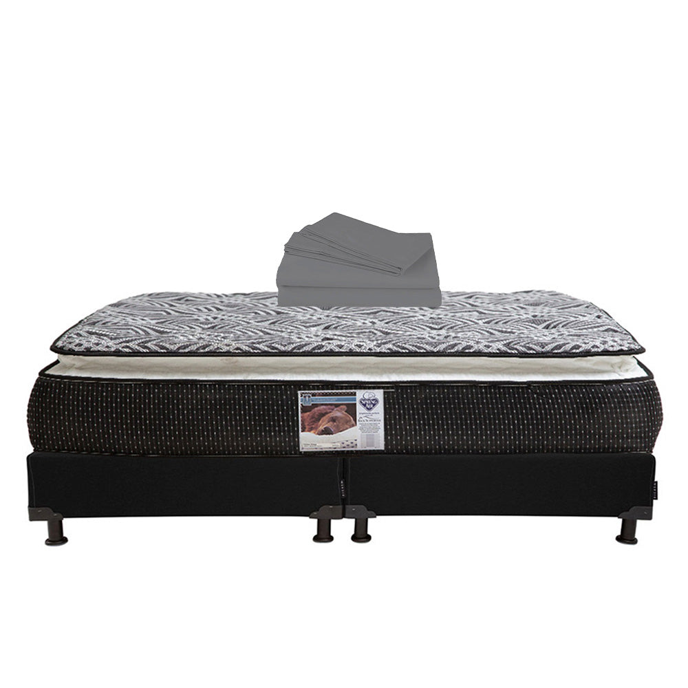 Colchón Spring Air Omega con Box con Ropa de Cama
