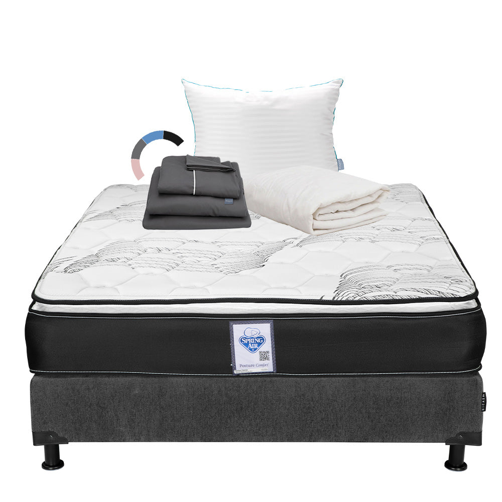 Colchón Spring Air Premier con Box con Ropa de Cama