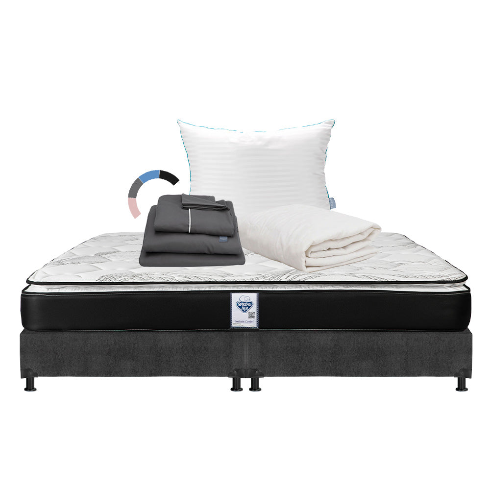 Colchón Spring Air Premier con Box con Ropa de Cama