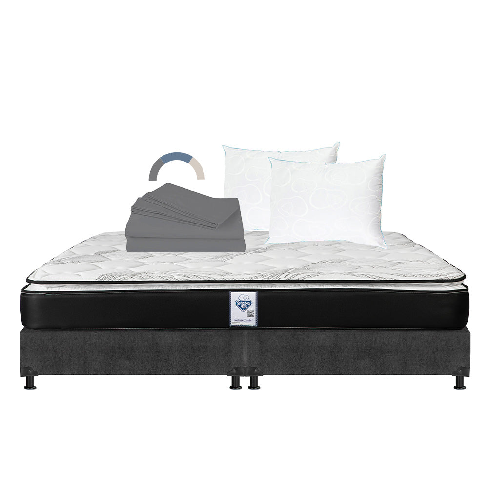 Colchón Spring Air Premier con Box con Ropa de Cama