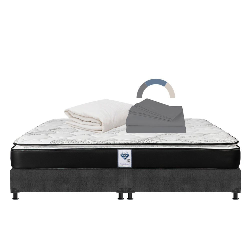 Colchón Spring Air Premier con Box con Ropa de Cama