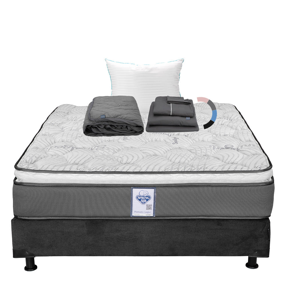 Colchón Spring Air Prestige con Box con Ropa de Cama