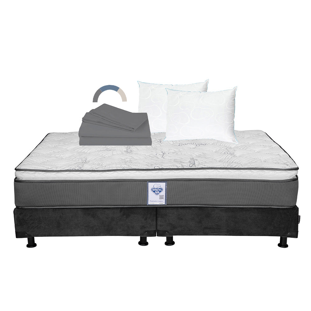 Colchón Spring Air Prestige con Box con Ropa de Cama