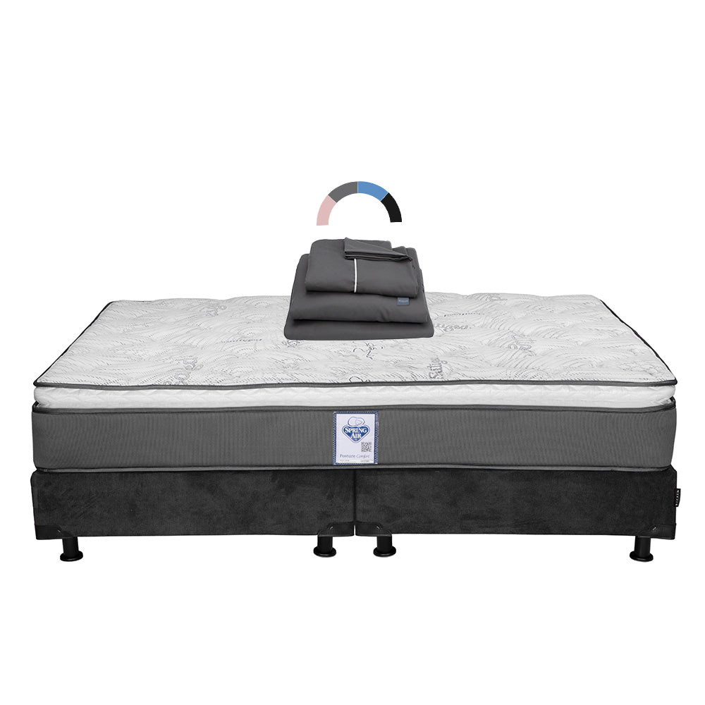 Colchón Spring Air Prestige con Box con Ropa de Cama