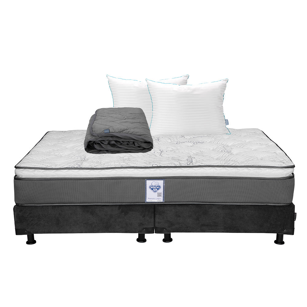 Colchón Spring Air Prestige con Box con Ropa de Cama