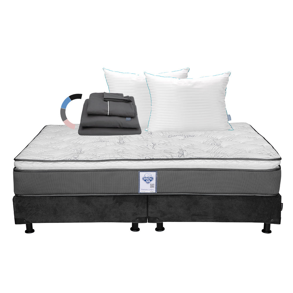 Colchón Spring Air Prestige con Box con Ropa de Cama