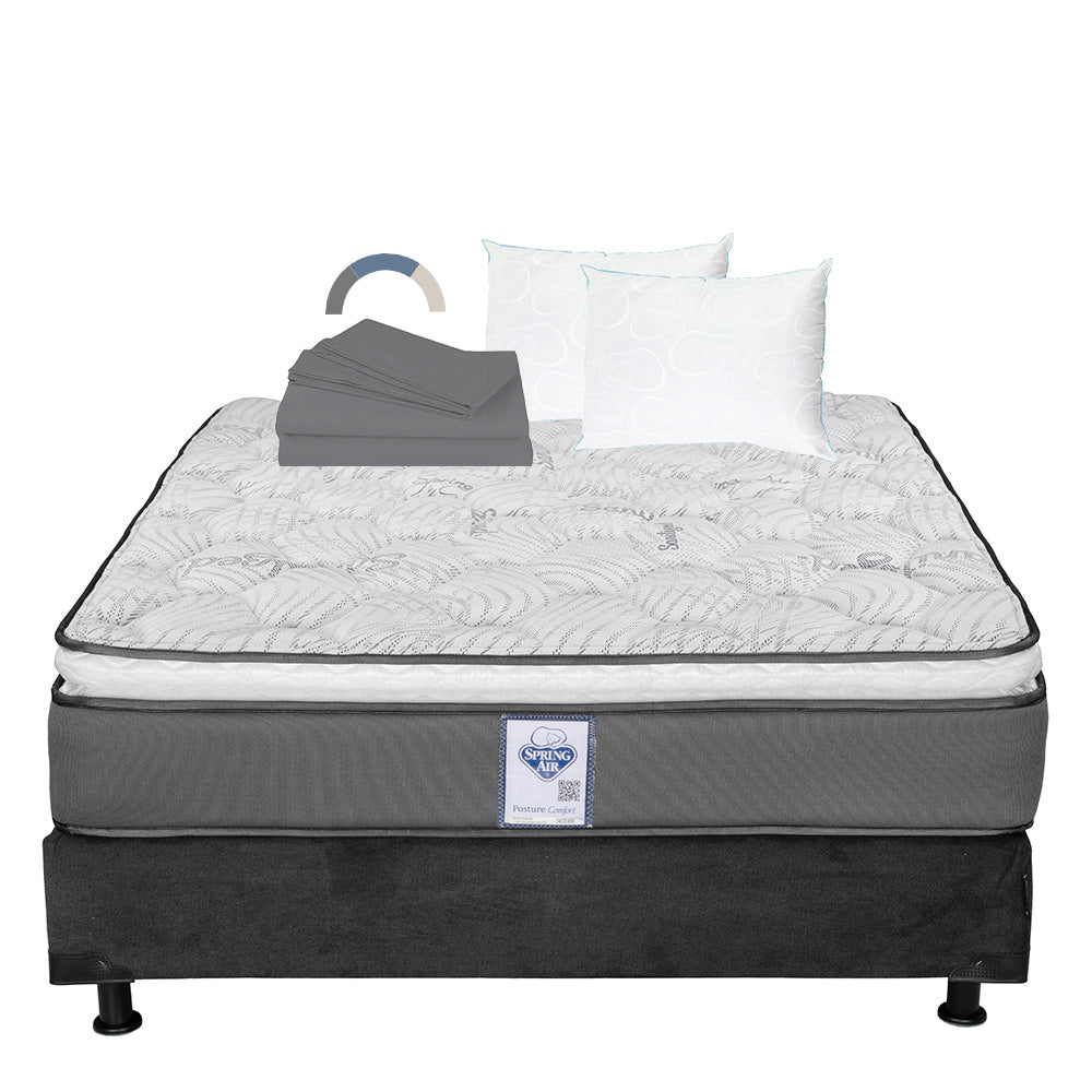 Colchón Spring Air Prestige con Box con Ropa de Cama