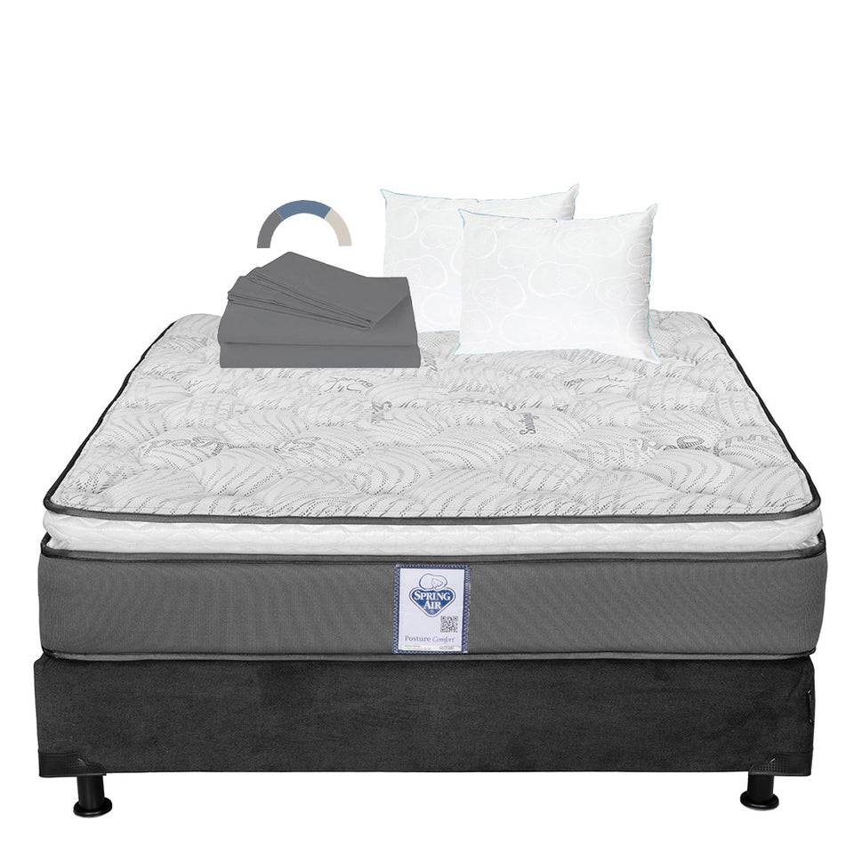 Colchón Spring Air Prestige con Box con Ropa de Cama