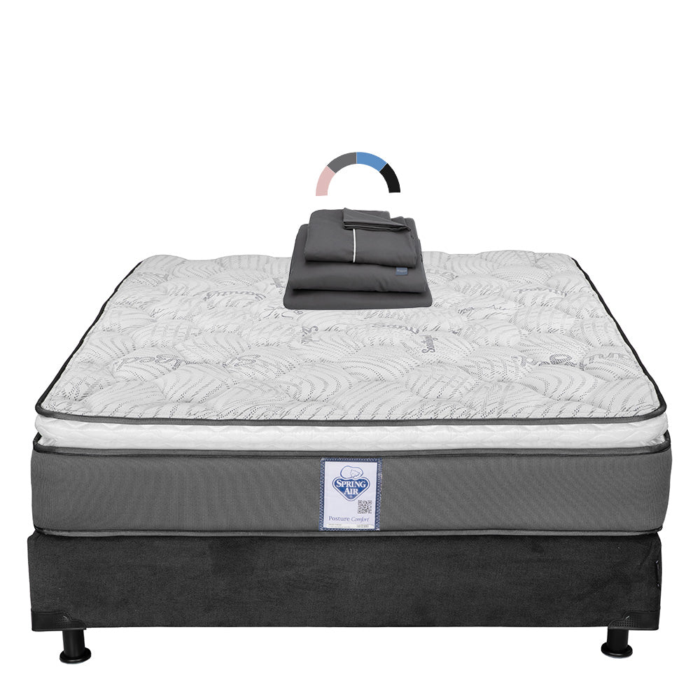 Colchón Spring Air Prestige con Box con Ropa de Cama
