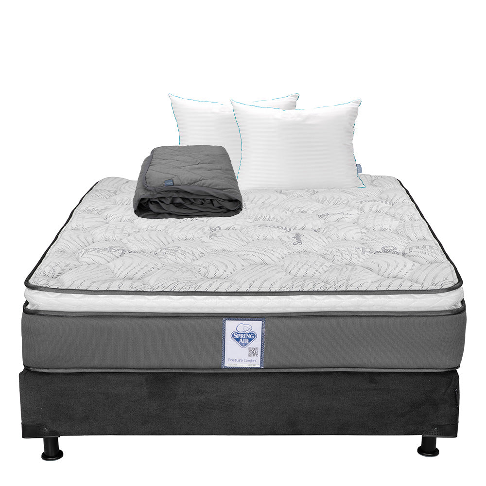 Colchón Spring Air Prestige con Box con Ropa de Cama
