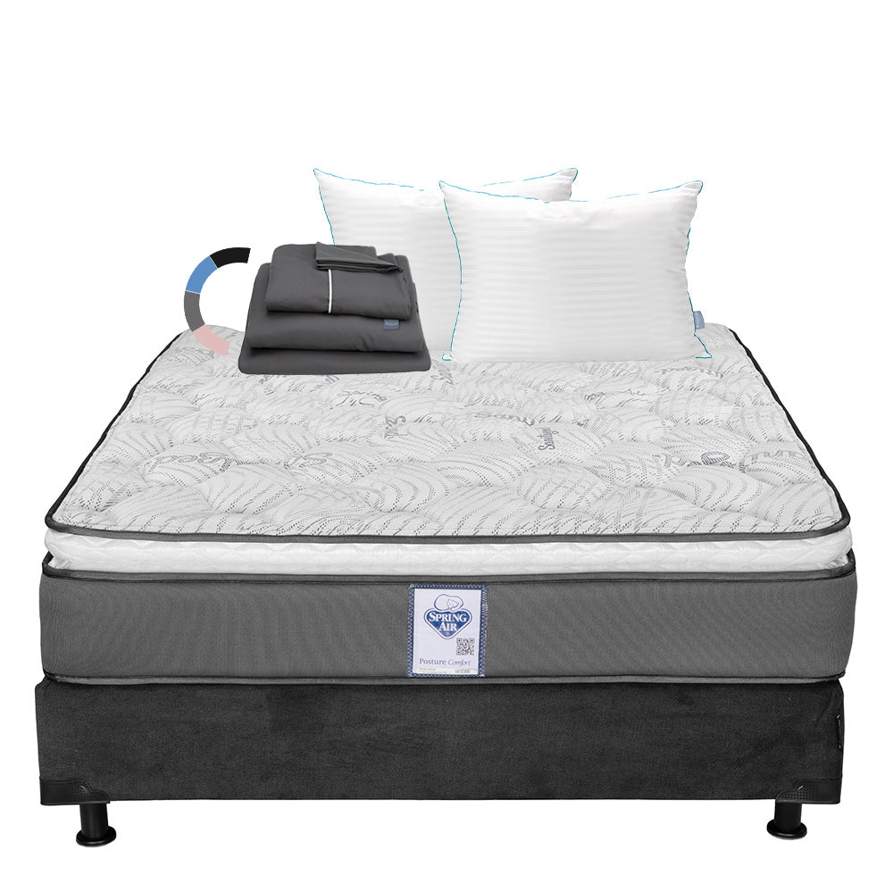 Colchón Spring Air Prestige con Box con Ropa de Cama