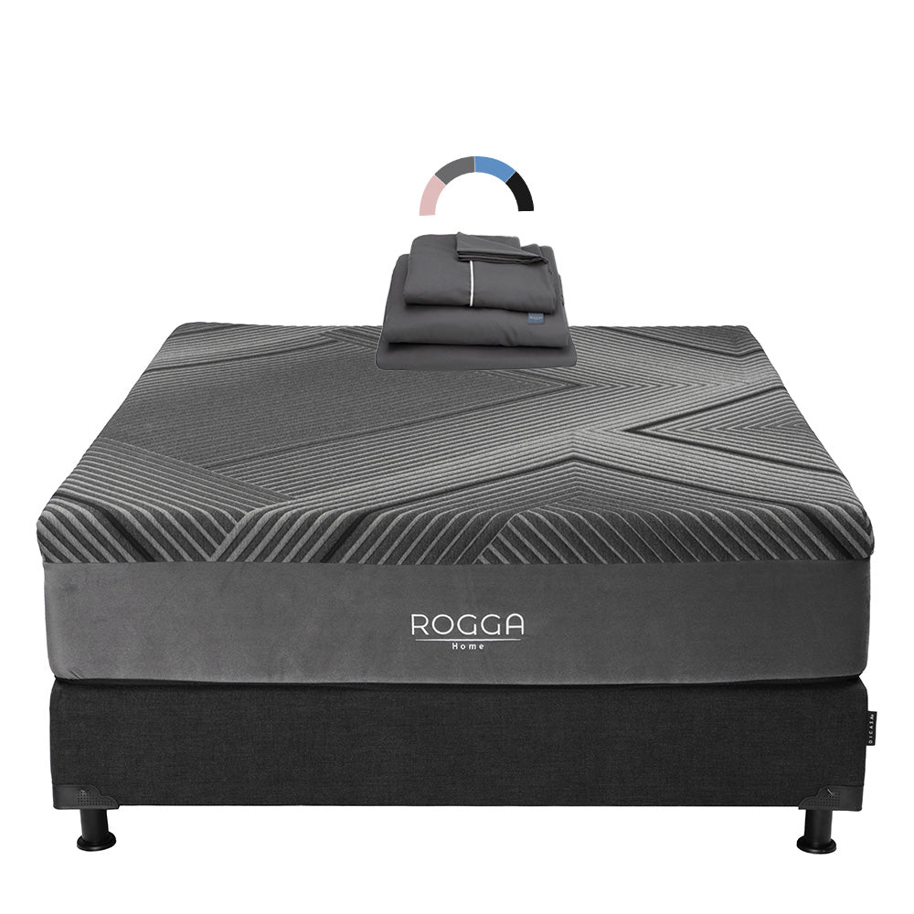 Colchón Rogga con Box con Ropa de Cama