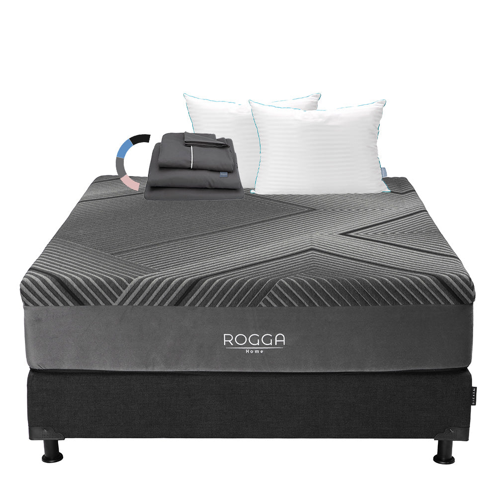 Colchón Rogga con Box con Ropa de Cama
