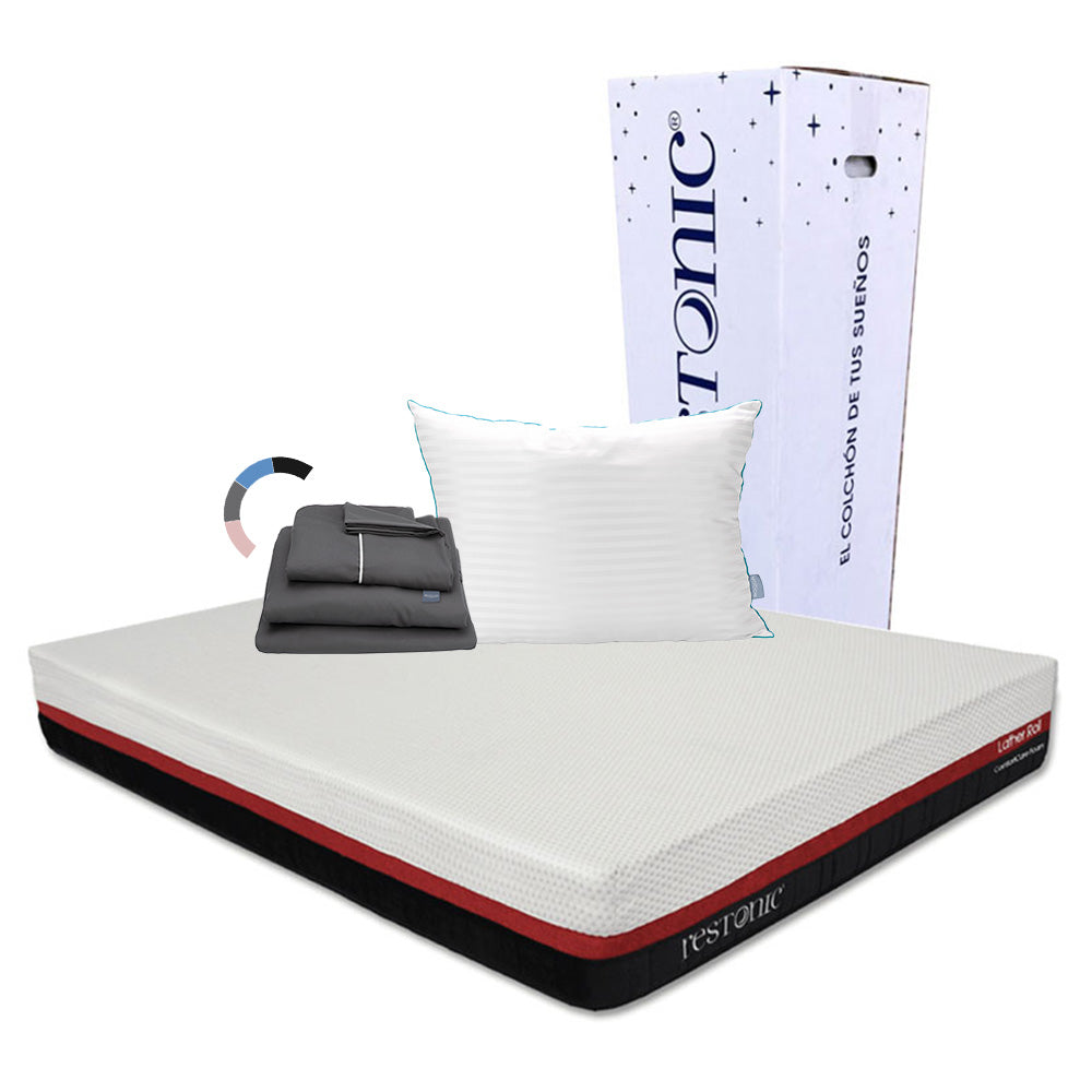 Colchón Restonic Lather con Ropa de Cama