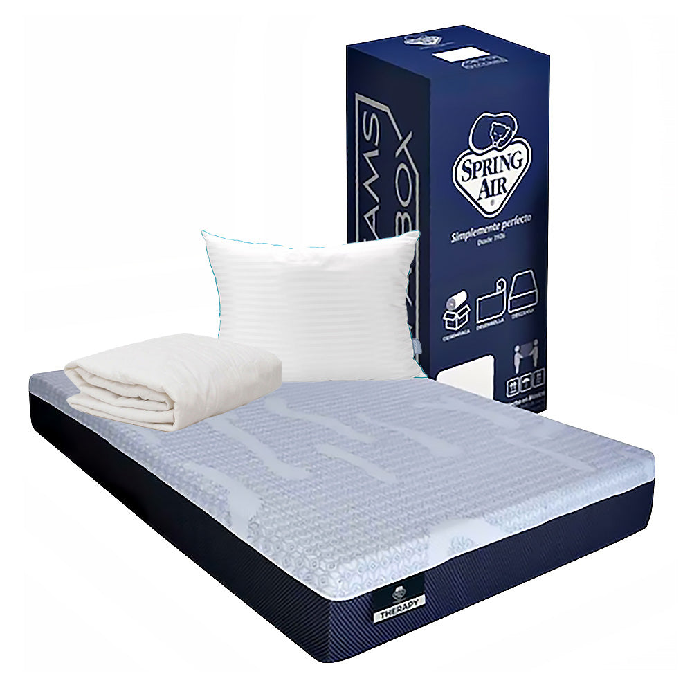Colchón Spring Air Therapy con Ropa de Cama