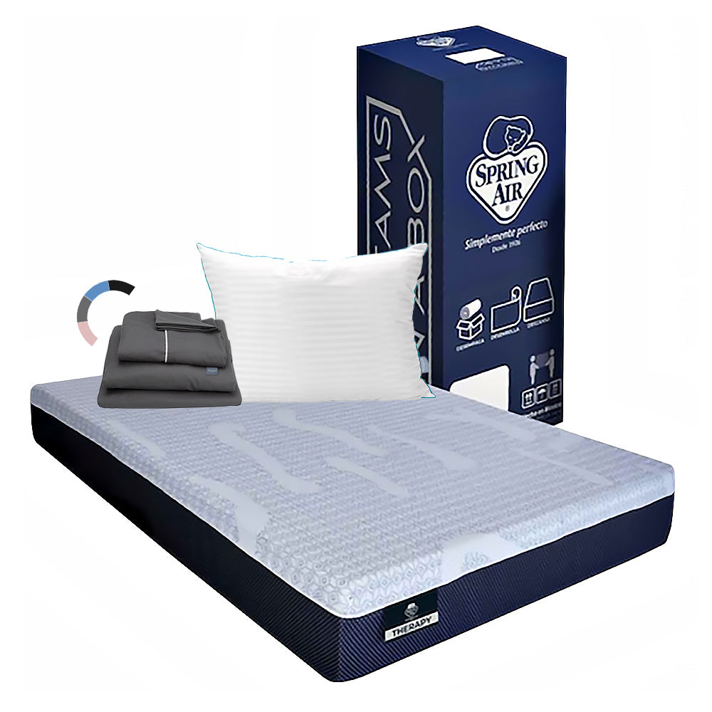 Colchón Spring Air Therapy con Ropa de Cama