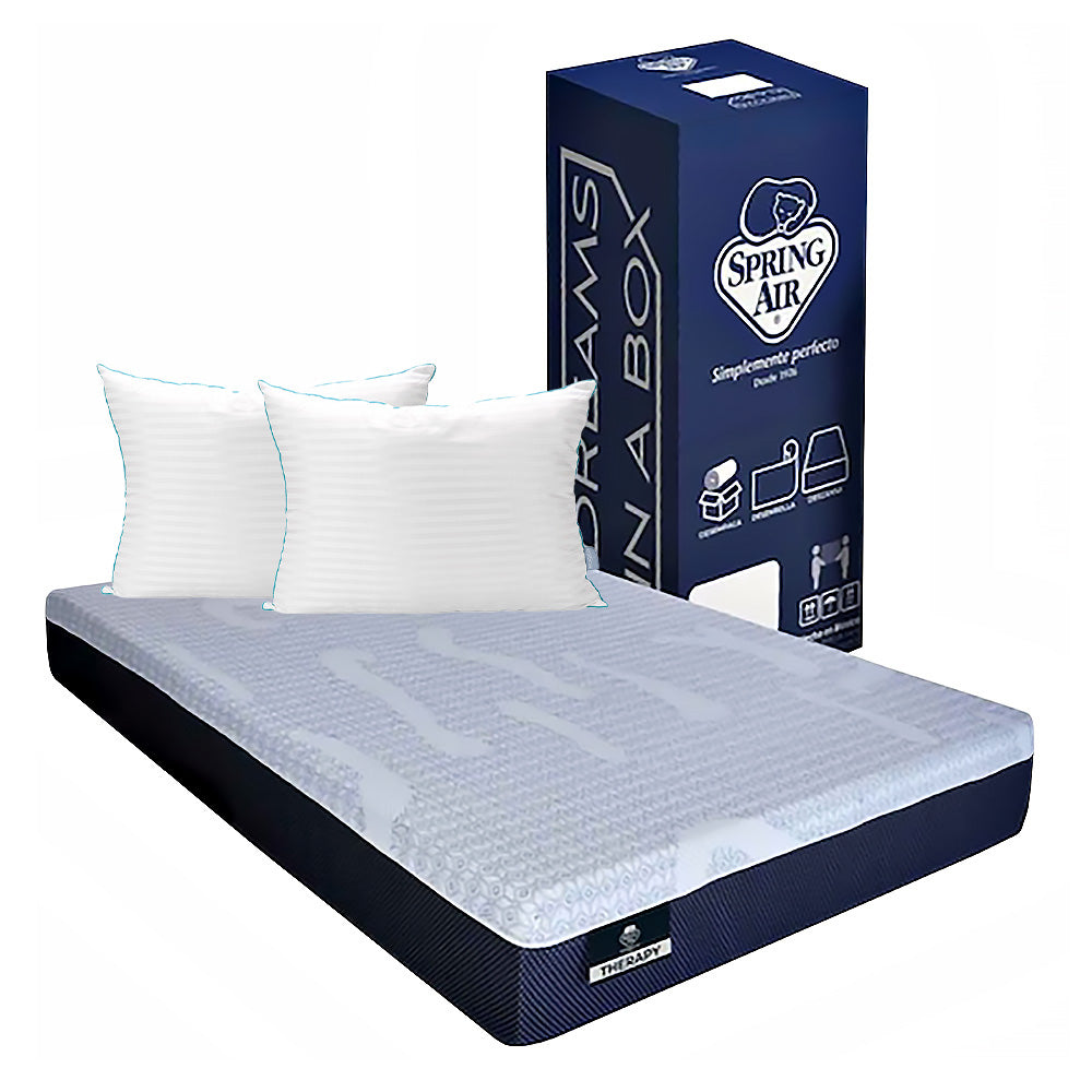 Colchón Spring Air Therapy con Ropa de Cama