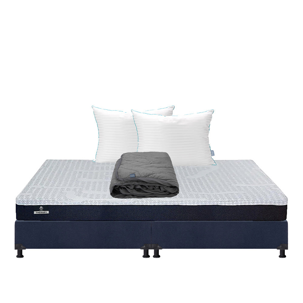 Colchón Spring Air Therapy con Box con Ropa de Cama