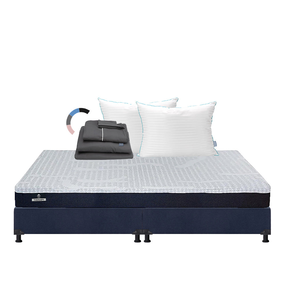 Colchón Spring Air Therapy con Box con Ropa de Cama