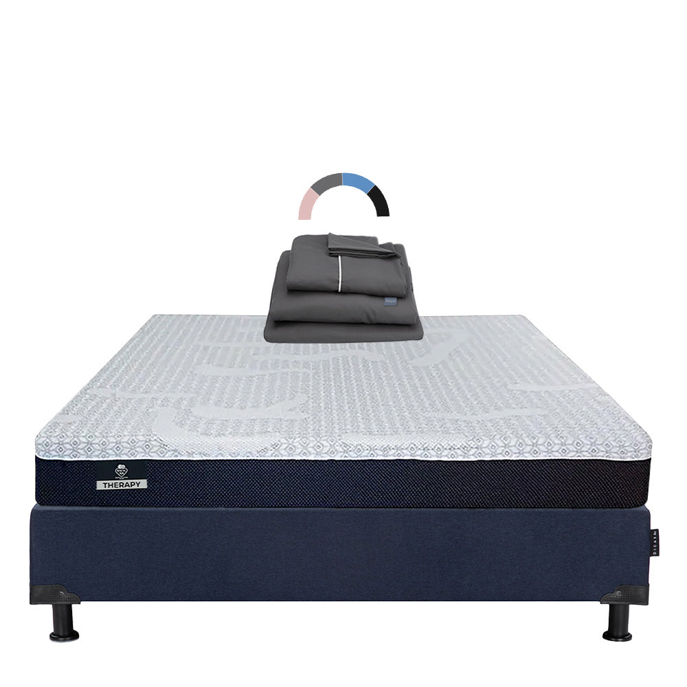 Colchón Spring Air Therapy con Box con Ropa de Cama
